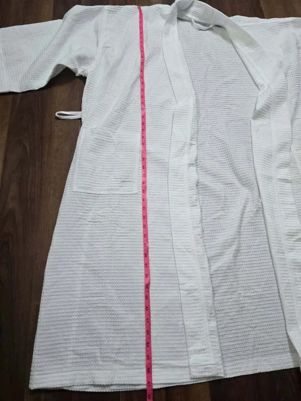 Unisex Boca Terry White Waffle Knit Texture Bath Robe Cotton Blend NO BELT 4XL